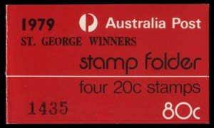 Booklets: 1979 80c (20c Little Grebe) stamp folder, overprinted "1979 ST. GEORGE WINNERS" and numbered "1435"; fresh Unused.