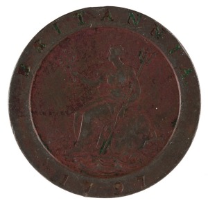 Coins - Australia: GREAT BRITAIN, George III, copper 'cartwheel' twopence, VF+.