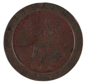 Coins - Australia: GREAT BRITAIN, George III, copper 'cartwheel' twopence, VF+.