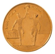 THE COMMERCIAL BANK OF AUSTRALIA LIMITED, Australian participation in the Montreal Olympics, 1976, in 22ct fine gold (25mm) (10.41g), by James Berry for Stokes. Uncirculated proof in case of issue. - 2