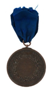 GREAT BRITAIN: Royal Humane Society Award for Bravery (successful), large bronze medal (50mm), reverse named to "SUB CONSTABLE SAMUEL BROWNING, 19 Jan. 1857", with small ring suspension.