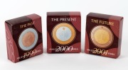 Coins - Australia: 1999 - 2001 $10 Millennium Series - The Past, The Present & The Future, (3).