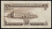 Banknotes - Australia: Star Banknotes: TEN SHILLINGS, Queen Elizabeth II,&nbsp;Coombs/Wilson (1961) AE/93 33333** star note&nbsp;(R.17SF), F. - 2