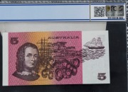 Banknotes - Australia: Decimal Banknotes: FIVE DOLLARS, Queen Elizabeth II, Johnston/Fraser&nbsp;(1985) PQQ 165561&nbsp;(R.209a), Uncirculated. [PCGS&nbsp;55 "About&nbsp;UNC"]. - 2