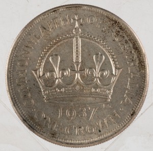 Coins - Australia: Crowns: George VI, 1937, EF.