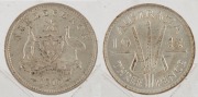 Coins - Australia: Threepence: George V, 1910, aUnc; George VI, 1944, Unc. (2).