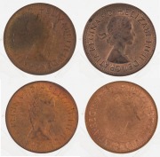 Coins - Australia: Penny: Elizabeth II, 1955P, 1956M, 1956P & 1957, (4), all aUnc/Unc. - 2