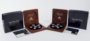 Coins - Australia: Decimal Proofs: RAM Fine Silver Proofs 2005 set in wooden case of issue. (2 complete sets).