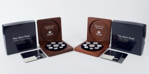 Coins - Australia: Decimal Proofs: RAM Fine Silver Proofs 2006 set in wooden case of issue. (2 complete sets).