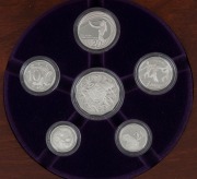 Coins - Australia: Decimal Proofs: RAM Fine Silver Proofs 2007 set in wooden case of issue. - 2