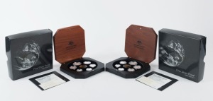 Coins - Australia: Decimal Proofs: RAM Fine Silver Proofs 2008 set in wooden case of issue. (2 complete sets).