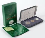 Coins - Australia: Decimal Proofs: 2001 Centenary of Federation three-coin (20c, 50c & $1) boxed PROOF sets for N.S.W., Victoria, Northern Territory, & Norfolk Island. (4 complete sets). - 2