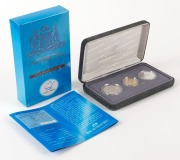 Coins - Australia: Decimal Proofs: 2001 Centenary of Federation three-coin (20c, 50c & $1) boxed PROOF sets for N.S.W., Victoria, Northern Territory, & Norfolk Island. (4 complete sets). - 5