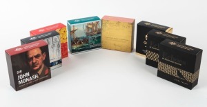 Coins - Australia: Decimal Proofs: $5 PROOFS: 2018 Gold Coast Commonwealth Games - gold plated, 2018 Sir John Monash, 2018 Land-Sea-Air, 2019 New Map of the World, 2019 Lesser Bilby - gold plated, 2019 Night Parrot - gold plated, 2019 Mutiny on the Bounty, & 2019 Year of the Pig (#0087). (8 items).