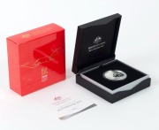 Coins - Australia: Decimal Proofs: $5 PROOFS: 2019 Lunar Landing - domed, 2020 Australian Olympic Team - domed, 2020 Year of the Rat - domed & 2021 Year of the Ox - domed. (4 items). - 2