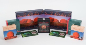 Coins - Australia: Decimal Proofs: 2002 "Year of the Outback" Six Coin Proof sets (2); $1 Year of the Outback silver Proof (2); 50c 50th Anniversary of Accession" silver proof (2); $1 Melbourne Mint silver proof and 50c square Kookaburra silver proofs (2). (Total: 9 items).