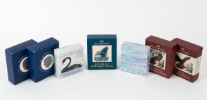 Coins - Australia: Decimal Proofs: PROOFS: 1990 $10 Western Australia silver proof; 1993 $1 Landcare silver proof; 1996 $10 Southern Right Whale Piedfort silver Proof; 1997 $10 Red-Tailed Black Cockatoo silver Proofs (2, 1 Piedfort); 1999 $1 Majestic Images silver proofs (2). (Total: 7 items).