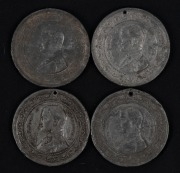 AUSTRALIA: VISIT OF THE DUKE OF EDINBURGH, H.M.S. Galatea, 1867, in white metal (47mm) (C.1867/2), by T.Stokes, Melbourne, holed for suspension. (4 examples in mixed condition). - 2