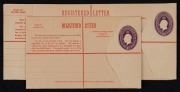 Registration Envelopes: 1928 (RE21) 4&frac12;d KGV oval die, together with (RE22) 4&frac12;d KGV oval die (long envelope); both very fine Unused. (2).