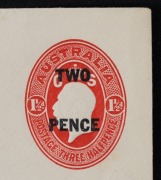 Envelopes - Official: 1930 (EO18) "TWO PENCE" on 1&frac12;d oval with OS in the die, printed for the Education Department, Melbourne; fine Unused. Cat.$400. - 2