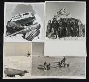 ANTARCTICA: 1956-58 TRANS-ANTARCTIC EXPEDITION: A collection of original photographs, all annotated and most hand-stamped for "The Trans-Antarctic Expedition, London" together with two covers bearing the FID set of 4 overprints; one tied by SHACKLTON&nbsp;cds' - 2