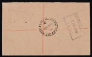 ANTARCTICA: "7MR48 A.N.A.R.E. MACQUARIE IS." cds tieing 3d brown KGVI Imprint blk.4 on registered 2&frac12;d Envelope to Victoria; with two-line "AUSTRALIAN NATIONAL ANTARCTIC RESEARCH EXPEDITION 1947" cachet; provisional "MACQUARIE ISLAND" R-label; arrival b/st - 2