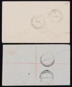 ANTARCTICA: "28MR49 A.N.A.R.E. MACQUARIE IS." cds tieing&nbsp;4d Koala + 1&frac12;d QM on registered cover to&nbsp;NEW ZEALAND; with provisional "MACQUARIE ISLAND" R-label; arrival b/stamps of Melbourne and Ponsonby. Also, "15FE54 MAWSON, AUST. ANTARCTIC TERR>" cds tieing - 2