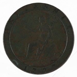 Coins - Australia: GREAT BRITAIN, George III, copper 'cartwheel' penny, VF.