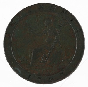 Coins - Australia: GREAT BRITAIN, George III, copper 'cartwheel' penny, VF.