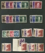 AUSTRIA: 1923 State Capitals (1 set **, 1 set *); 1924 Anti-TB (2 sets *); 1928 Hainisch (3 sets *); 1935 Winter Relief (1 set *); 1936 Austrian Inventors (3 sets *); 1937 Winter Relief (1 set **/*); 1937 Trains (4sets **, 1 set *, 1 set FU), plus a few o - 2
