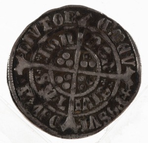 Coins - World: Great Britain: Henry VII. 1485-1509. AR Groat - (London) mint; undated, obv: crowned forward facing bust. RX: Long cross gF. Including the original storage sleeve with the previous collectors catalogue notes. gF.