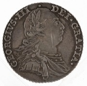 Coins - World: Great Britain: George III Shilling 1787  obv: variety without hearts, laureate and draped bust right, legend surrounding, GEORGIVS. III. DEI. GRATIA. RX: cruciform shields, without semÃ©e of hearts in Hanoverian arms, crowns in angles, gart - 2