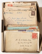 Postal History: 1930s-50s Cover Assortment, several registered to Ipswich (Qld) incl. 1934 from&nbsp;Toogoolawah&nbsp;and&nbsp;1936 use of 5d Registration Envelope from same origin, 1935 from Benarkin and&nbsp;1937 from Yarraman Creek; also FDCs&nbsp;incl.&nbsp;1938 KGVI 1&frac12;d Red-Brown
