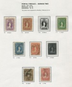 QUEENSLAND: 1860-1903  Collection on Seven Seas album pages with used imperf 1d plus 2d & 6d cut-down later issues, simplified Small Chalons to 20/- (fiscal), Large Chalons to £1 including mint 10/- (on Thin Paper).  First Sidefaces to 1/-, later Sideface - 2