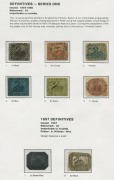 WESTERN AUSTRALIA: 1854-1912&nbsp;Collection on Seven Seas album pages with used imperf 1854 1d black, 1854-55 4d (thin) & 1/-, 1857-59 Hillman 6d, 1860-64 4d unused (pre-printing paper fold) & 6d; perforated issues incl. 1861 4d vermilion Perf.14, 1874 1d on 