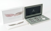 Coins - Australia: Masterpieces in Silver: 2008-10 Masterpieces in Silver: Flying Through Time - Aviation, 6 x $5 silver proof coin complete set in case.