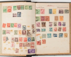 WORLD COLLECTION in Whitman album with mostly 1880s-1950s era stamps, also a ledger with world stamps including China plus a few British & Australian FDCs and a book 'Our South Africa, Past and Present'. (100s)