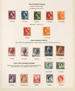 1913-1980s fragmentary array in album and in stockbook predominantly used in album with Roos to Third Wmk 5/-, KGV Heads to 1/4d, KGV commemoratives incl. Kingsford Smith 2d & 3d optd 'OS' CTO, KGVI BCOF to 5/- (mint), patchy decimals to 1988; stockbook w