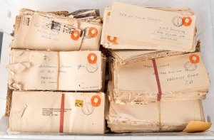 Postal History: Late 1970s large quantity of predominantly QEII 18c Stationery Envelopes (some uprated to 20c), used for making Tax Returns, with a wide range of mostly SOUTH AUSTRALIAN datestamps; also some covers franked with stamps or with meter cancel