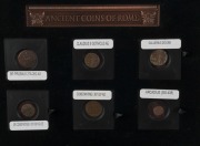 Coins - World: IMPERIAL ROMAN COINS: A boxed collection of twelve bronze coins titled "ANCIENT COINS OF ROME" being a single coin from each of twelve different Caesars beginning with Gallienus and including Probus, Constantius, Constantine 1, Constantius - 2