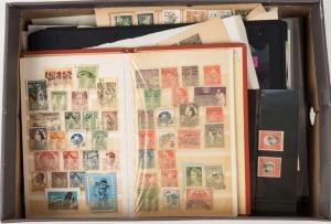 CHINA: An accumulation of stamps, covers, postal stationery, etc., in a box. Needs sorting!