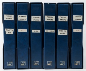 1880s-1990s World Collection in six volumes, with representations from many countries, modest pickings incl. Basutoland 1956 -1961 1r on 10/- * & 1961-63 12½c & 50c *, China 1964 1th Anniv. 8f se-tenant strip of 3 U, Swaziland 1956 10/- *, 1961 Surcharge set * (ex 10c on 1/-), other better selections from Bavaria, Brazil, Canada, Congo, Rhodesia & Russia plus extensive USA including some useful 1990s sheetlets **; condition variable. (many 100s)