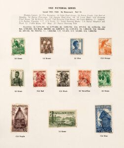 PAPUA NEW GUINEA:1952-1980s mint and used collections in a single volume mounted on Seven Seas leaves with pre-decimals complete MUH and used (excludes all postage dues other than 1960 Numerals used); decimals largely complete MUH to 1980, used fragmentar