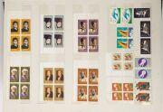 Decimal Issues: 1966-90s issues in photo album (Face Value $1130+)&nbsp;& stockbook&nbsp;(Face Value $70+)&nbsp;with many sets in blocks of 4 with values to $10, also includes some early booklet panes of 6; storage related condition issues, particularly in the stockbook - 2