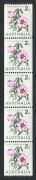 AUSTRALIA: Decimal Issues: 1970-75 (SG.465ab) 2c Flower Helecon Ink (1st Green Cylinder, deteriorated green printing) coil strip of 4 with apparent "Inverted Offset" on reverse, actually caused by the sweating of the rolls in tropical climates. - 2
