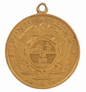 Coins - World: SOUTH AFRICA: 1898 Paul Kruger 1 Pond, jewellery mount, 7.98gr of 917/1000 (22k) fine gold. 