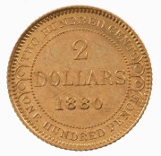 Coins - World: Canada: NEWFOUNDLAND: 1880 QV $2, 3.33gr of 917/1000 fine gold, EF. Only 2,500 minted. Rare.