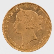 Coins - World: Canada: NEWFOUNDLAND: 1880 QV $2, 3.33gr of 917/1000 fine gold, EF. Only 2,500 minted. Rare. - 2
