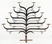 An iron candelabra, 20th/21st century, ​​​​​​​88cm high, 112cm wide