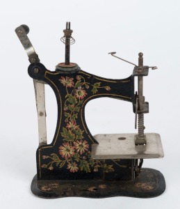 An antique German miniature toy sewing machine, 19th century, ​​​​​​​15cm high